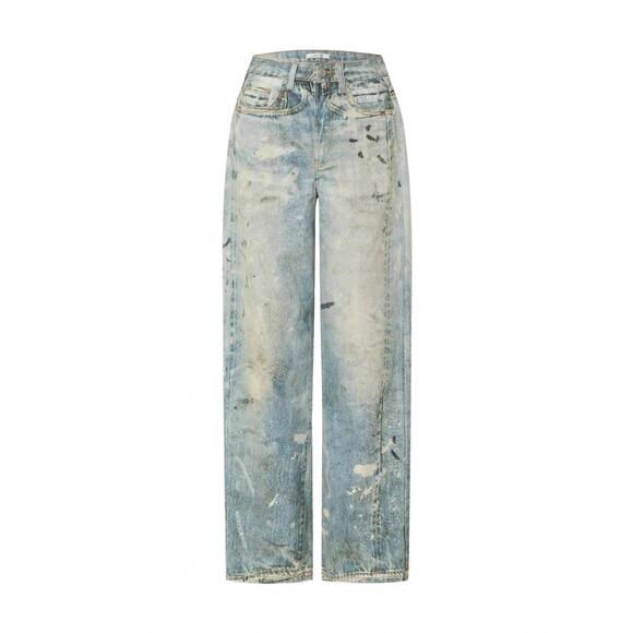NEW GESTUZ cornelia wide leg jeans in printed denim blue - Picture 5 of 5